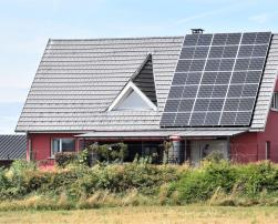 house solar panels country